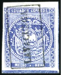 Stamp of Ecuador » 1865-72 First Issue CANCELLATIONS, balance of the remarkable exhibit c