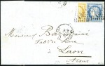 Stamp of France 1871 Lot de 4 coupé sur lettre: Lettre de La Fère,
