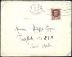 Stamp of France 1942 Trois lettres sur Jersey occupé par les Allem
