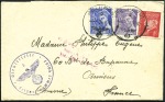 Stamp of France 1942 Trois lettres sur Jersey occupé par les Allem