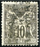 Stamp of France » Préoblitérés 1893 Lot de sept timbres: 10c avec surch. 4 lignes