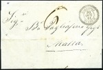 Stamp of Colonies françaises » Levant 1852 Cursive Gallipoli sur lettre avec càd Smyrne 