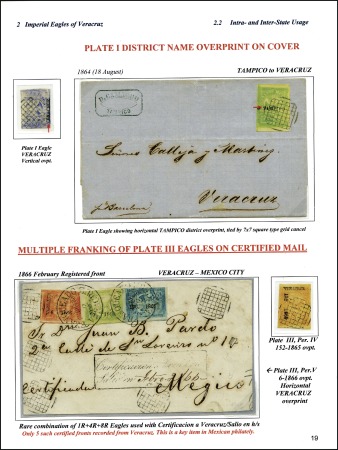 Stamp of Mexico MEXICO 1864-66 "EAGLES" GOLD MEDAL EXHIBIT COLLECT