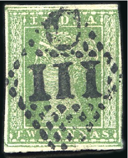 Stamp of India USED IN PONDICHERRY: 1854 1/2a to 4a with "C / III