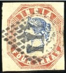 Stamp of India USED IN PONDICHERRY: 1854 1/2a to 4a with "C / III