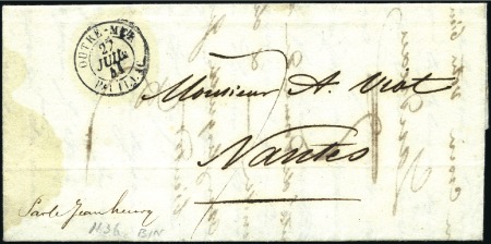 Stamp of Colonies françaises » Madagascar (Poste française) 1841 Lettre de "Mananzari de Madagascar" pour Nant