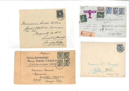 Stamp of Belgium 1918-56, Lot de 15 lettres ou cartes à destination