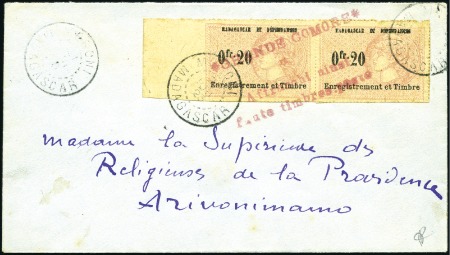 Stamp of Colonies françaises » Madagascar (Poste française) 1923 Timbres fiscaux utilisés pour l'affranchissem