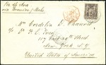 Stamp of Colonies françaises » Madagascar (Poste française) 1892-94, Lettre avec 25c Sage pour les USA, Lettre