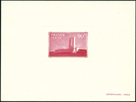 Stamp of France 1936 Mémorial de Vimy, deux épreuves de luxe des s