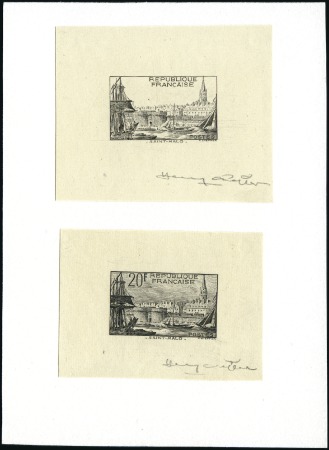 Stamp of France 1938 Saint Malo Deux épreuves d'artiste dont un 1e