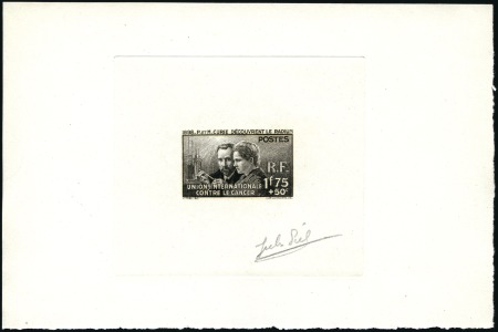 Stamp of France 1938 Pierre et Marie Curie en épreuve d'artiste, T