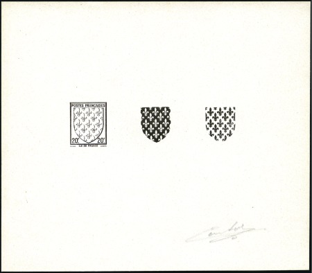 Stamp of France 1941-45, BLASONS 42 épreuves d'artiste dont 2è sér