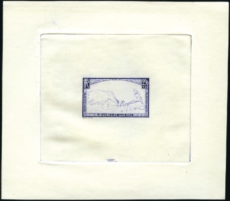 Stamp of France 1940 Femme au labour, 4 épreuves d'artiste représe