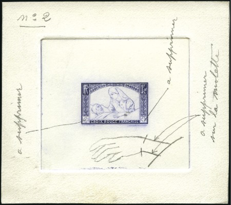 Stamp of France 1940 Croix-Rouge : neuf épreuve d'artiste dont sep