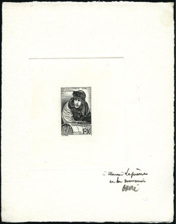 Stamp of France 1934-42, Lot de 5 épreuve d'artiste sur la poste a