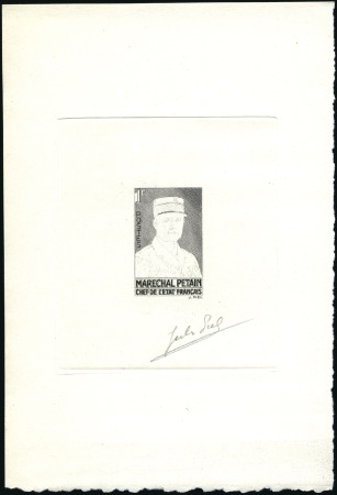 Stamp of France 1940-41, Pétain, Projet non adopté avec légende "M