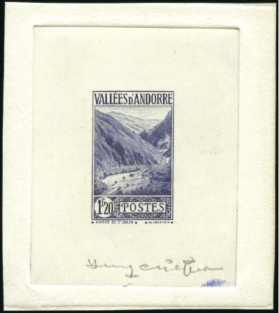 Stamp of Colonies françaises » Andorre (Poste française) 1940-45, 6 épreuves collectives des Armoiries, St 