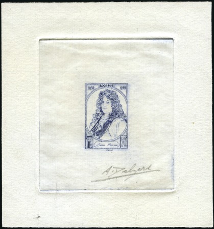Stamp of France 1939 Racine, Projet non adopté en 3 épreuves d'art