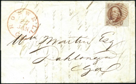 Stamp of United States » 1847 Issue 5c red-brown, close to very large margins with she