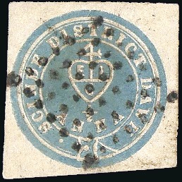 Stamp of India 1852 "Scinde Dawk" 1/2a blue with good margins, cr