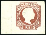 Stamp of Portugal 1856-58 King Pedro V, curled hair, mint & used sel