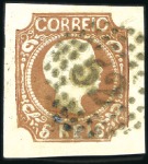 Stamp of Portugal 1856-58 King Pedro V, curled hair, mint & used sel