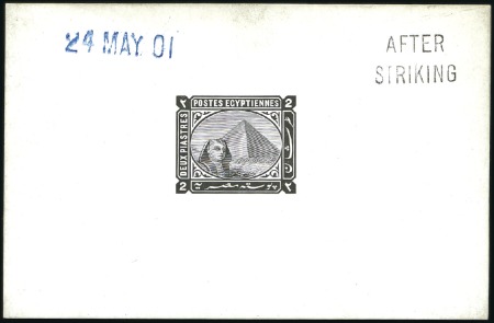 Stamp of Egypt » 1888-1906 New Currency 2pi De La Rue die proof in black on white glossy c