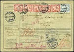 Stamp of Egypt » 1884 Changed Colours 1909 & 1913 Parcel cards from Alexandria / Cairo t