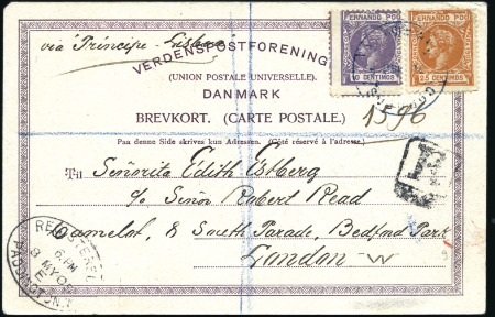 Stamp of Spanish Colonies » Fernando Poo 1905 Picture postcard of St. Thomas (Danish West I