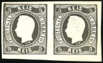Stamp of Portugal 1866-67 King Luiz, curved labels, imperforate, att
