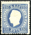 Stamp of Portugal 1870-77 King Luiz, straight labels, attractive min