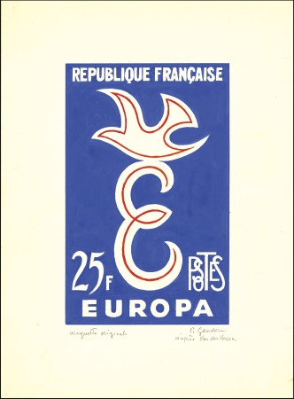 Stamp of France 1956-66, EUROPA CEPT Collection sur pages dont sup