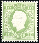 Stamp of Portugal 1879-84 King Luiz, new colours, attractive mint & 