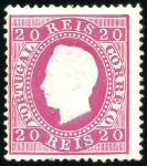 Stamp of Portugal 1879-84 King Luiz, new colours, attractive mint & 