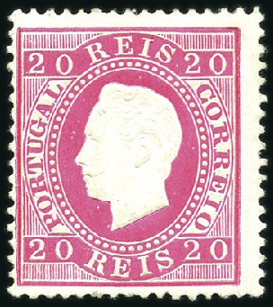 Stamp of Portugal 1879-84 King Luiz, new colours, attractive mint & 