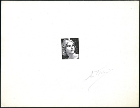 Stamp of France 1945 Marianne de Gandon : 4 épreuves d'artiste d'A