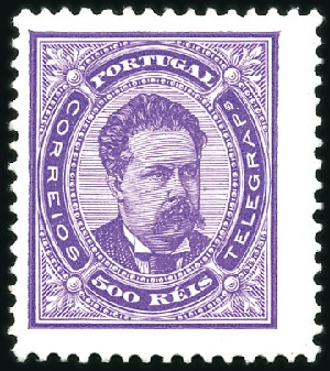 Stamp of Portugal 1882-87 King Luiz, facing, mint & used selection o