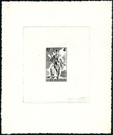 Stamp of France 1944-62, "La seconde guerre mondiale 1939-1945" Co