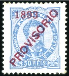 Stamp of Portugal 1892-93 Provisionals, exceptional mint & used sele