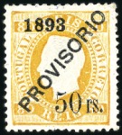 Stamp of Portugal 1892-93 Provisionals, exceptional mint & used sele