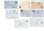 Stamp of France » Collections 1900-40, Env. 45 lettres plus des timbres, tous av