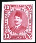 Stamp of Egypt » 1922-1936 King Fouad I Definitives 1922 Essay Harrison & Sons 10m red, two examples, 
