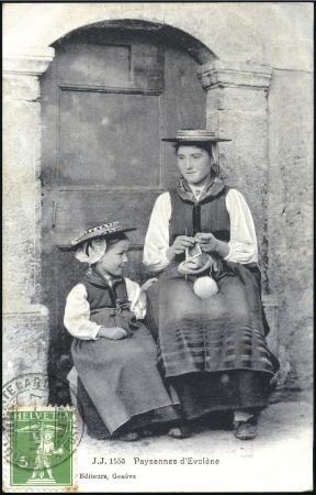 Stamp of Large Lots and Collections 1900-30, 1100 old picture postcards of SWITZERLAND