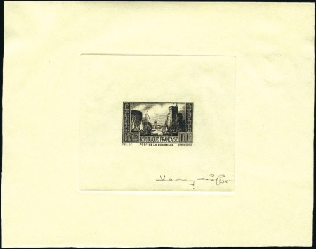 Stamp of France 1929-31 La Rochelle, deux épreuves d'artiste sur p
