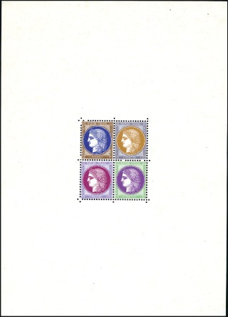 Stamp of France » Blocs et Feuillets 1937 Bloc PEXIP, essai de couleur sans faciale, de