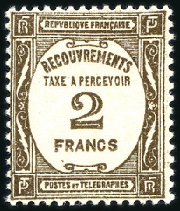 Stamp of France » Collections 1859-1964, Collection de TAXE dont n°1 avec superb