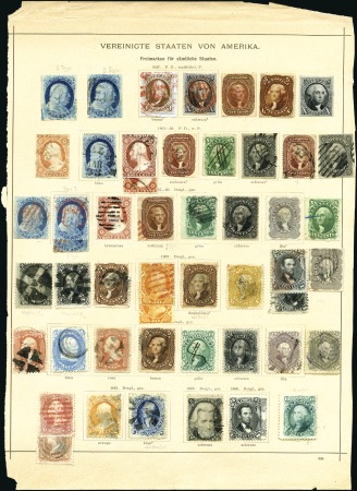 Stamp of United States 1847-92, Attractive used collection on old-time Sc