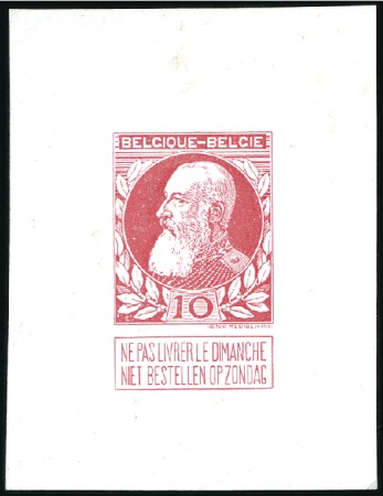 Stamp of Belgium » General issues from 1894 onwards 1905 Grosse Barbe, 10c épreuve de coin, en couleur