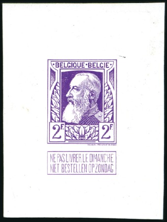 Stamp of Belgium » General issues from 1894 onwards 1905 Grosse Barbe, 2F épreuve du coin, en couleur 